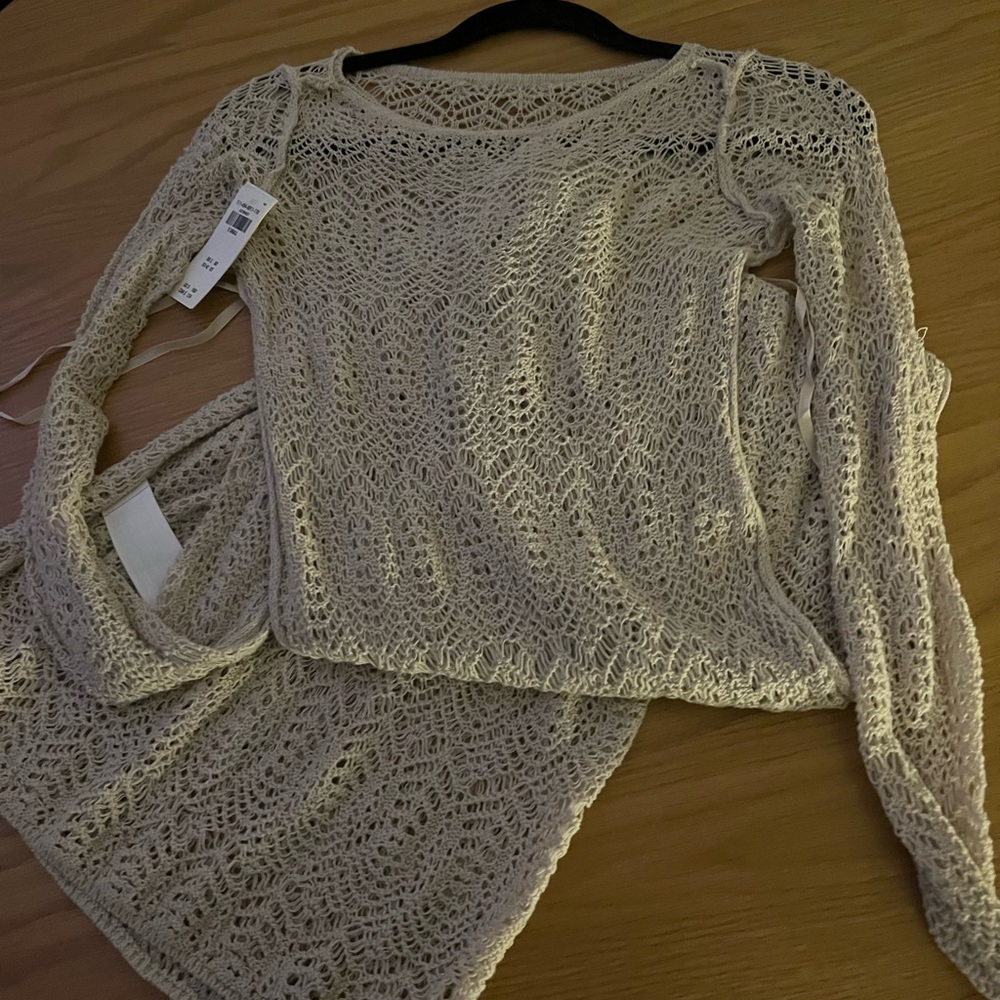 Abercrombie Cream Crochet Cover Up - NWT XS